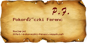 Pokoráczki Ferenc névjegykártya